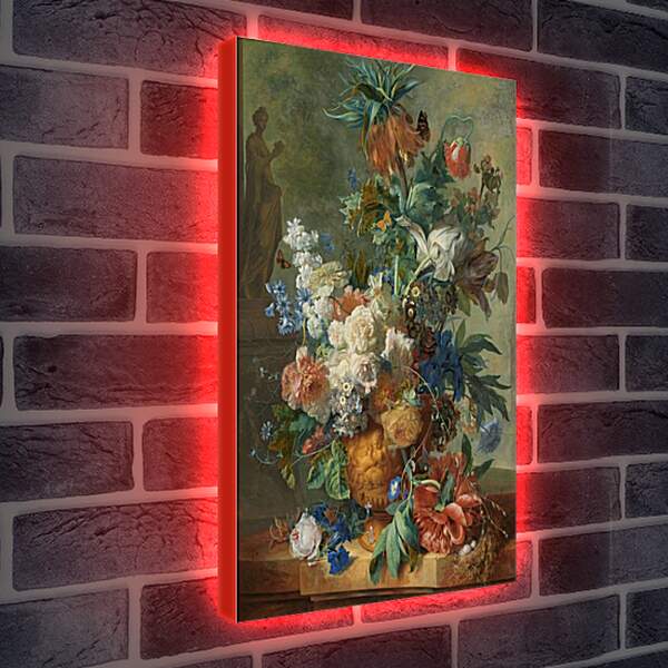 Лайтбокс световая панель - Натюрморт с цветами. Ян ван Хёйсум