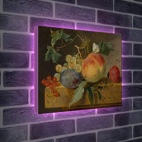 Лайтбокс световая панель - Фруктовый натюрморт. Ян ван Хёйсум