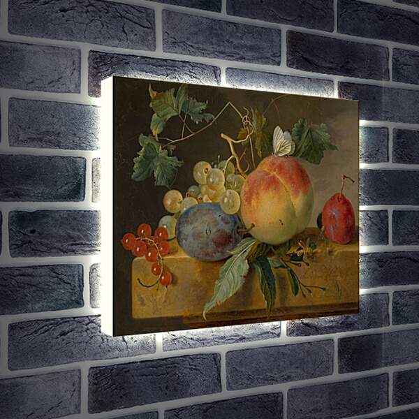 Лайтбокс световая панель - Фруктовый натюрморт. Ян ван Хёйсум