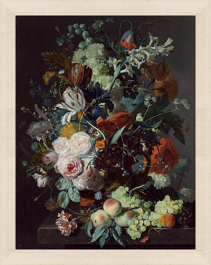 Картина в раме - Цветочный букет. Ян ван Хёйсум