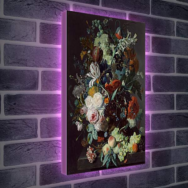 Лайтбокс световая панель - Цветочный букет. Ян ван Хёйсум
