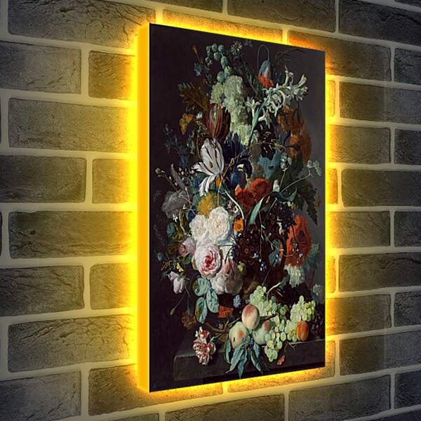 Лайтбокс световая панель - Цветочный букет. Ян ван Хёйсум