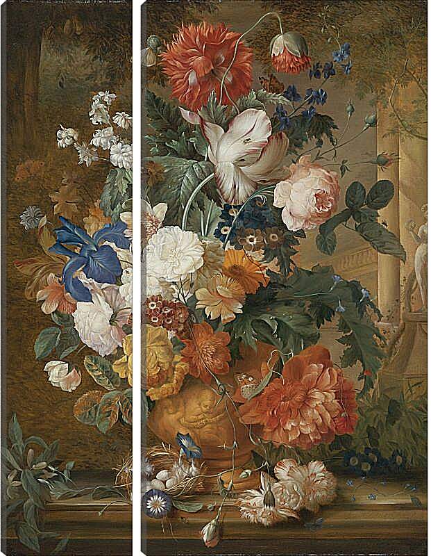 Модульная картина - Цветочный натюрморт. Ян ван Хёйсум