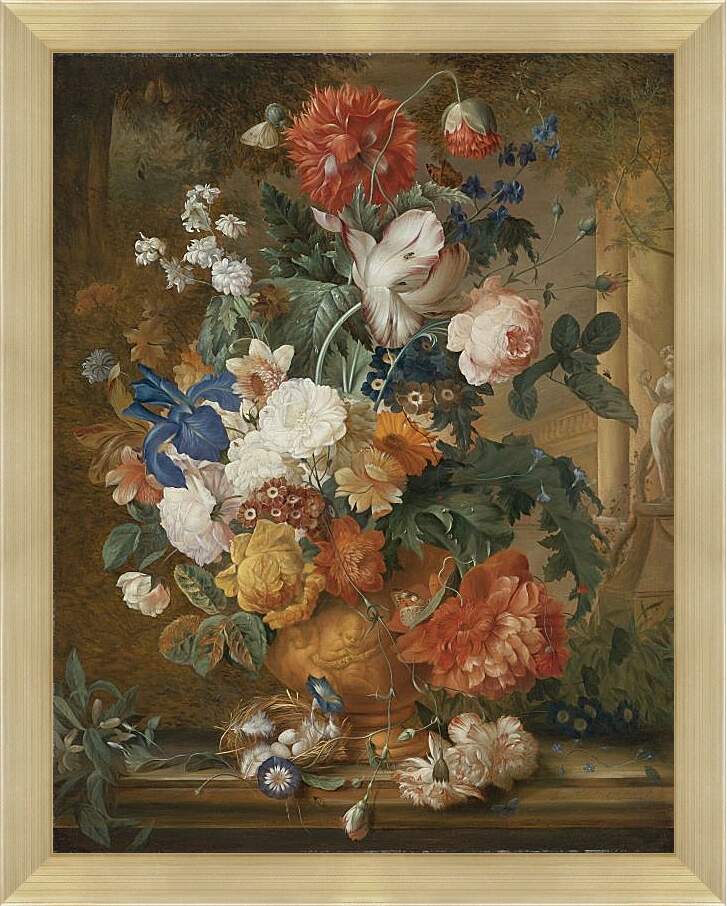 Картина в раме - Цветочный натюрморт. Ян ван Хёйсум