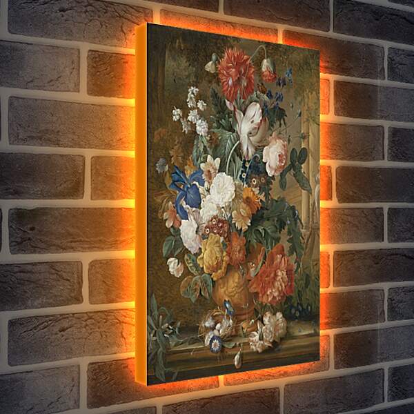 Лайтбокс световая панель - Цветочный натюрморт. Ян ван Хёйсум