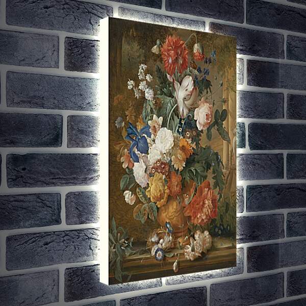 Лайтбокс световая панель - Цветочный натюрморт. Ян ван Хёйсум