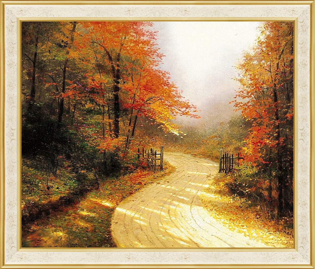 Картина в раме - Осенний туман