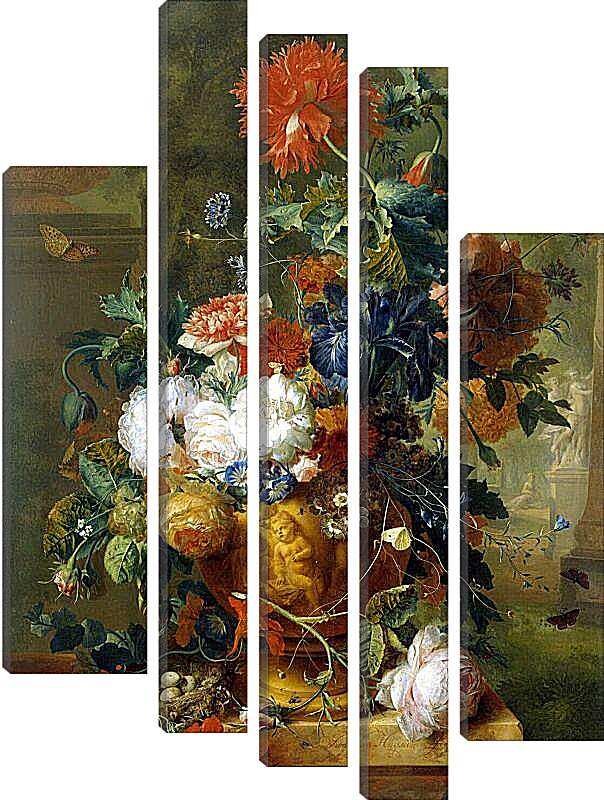 Модульная картина - Цветы. Ян ван Хёйсум