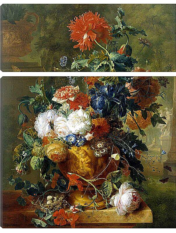 Модульная картина - Цветы. Ян ван Хёйсум