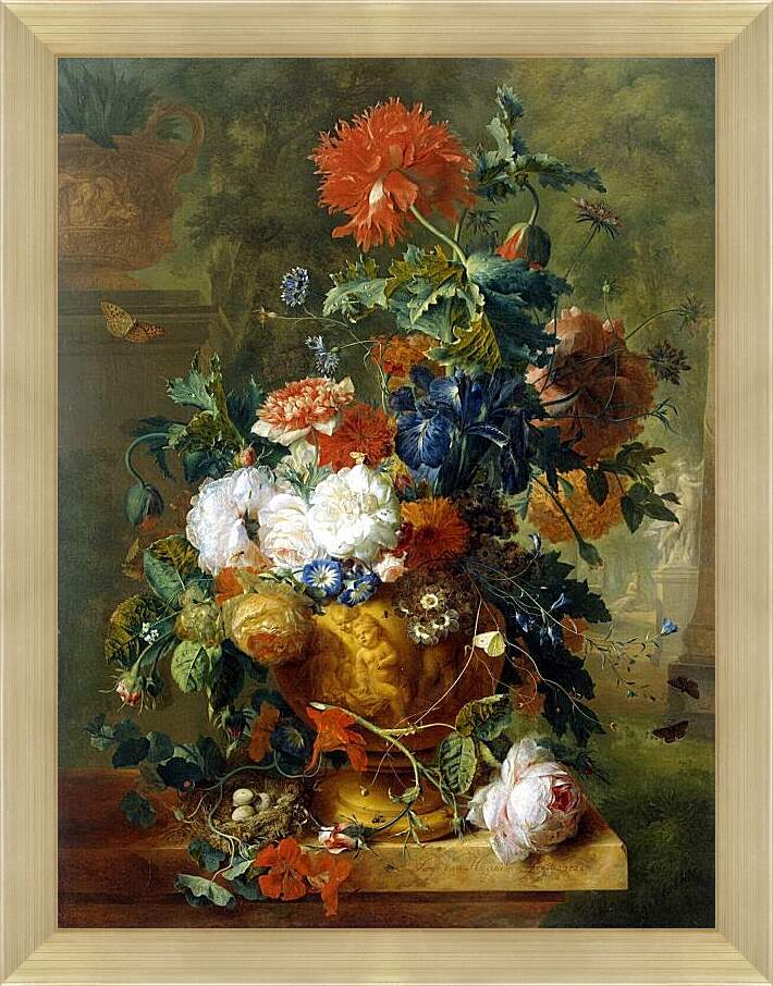 Картина в раме - Цветы. Ян ван Хёйсум