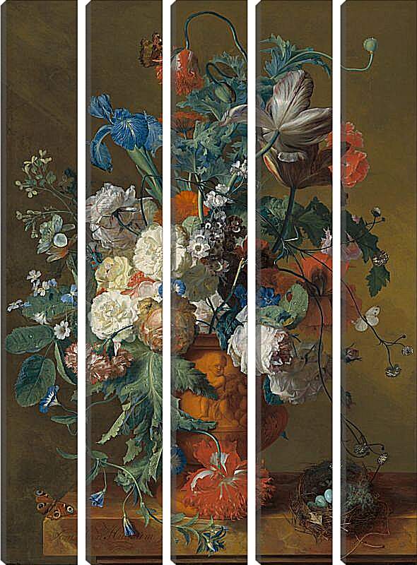 Модульная картина - Цветы в вазе. Ян ван Хёйсум