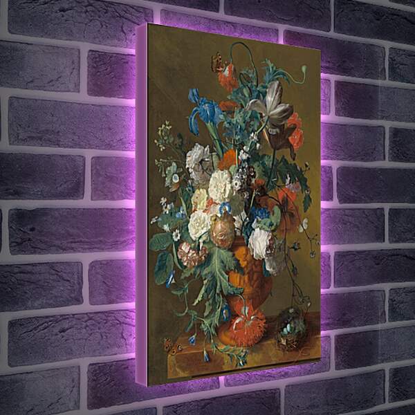 Лайтбокс световая панель - Цветы в вазе. Ян ван Хёйсум