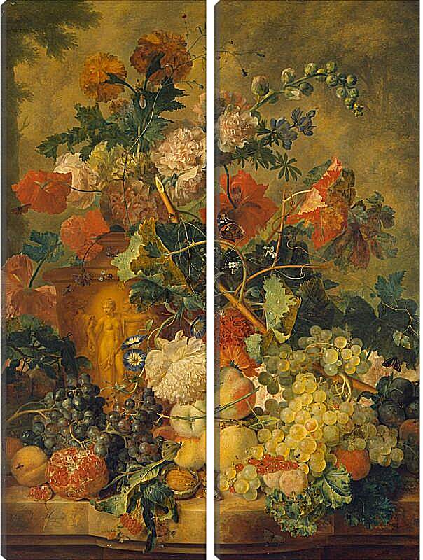 Модульная картина - Цветы и плоды. Ян ван Хёйсум