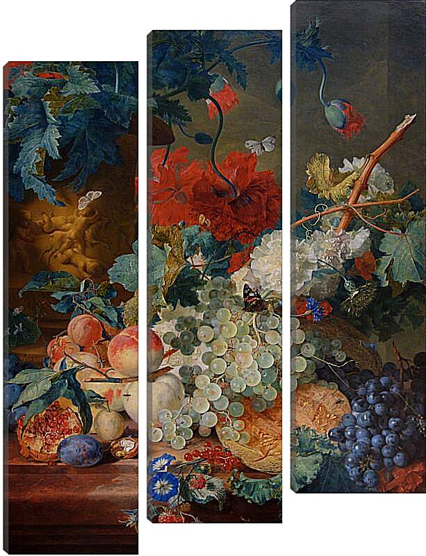 Модульная картина - Цветы и фрукты. Ян ван Хёйсум