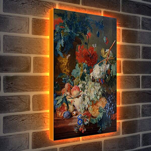 Лайтбокс световая панель - Цветы и фрукты. Ян ван Хёйсум