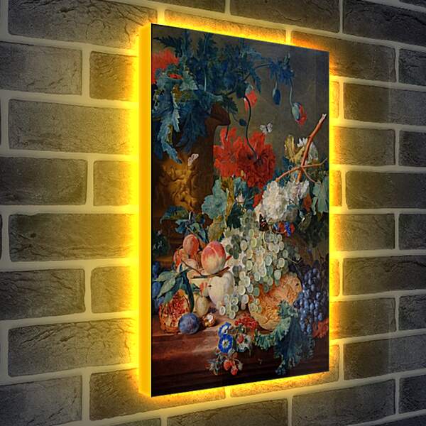 Лайтбокс световая панель - Цветы и фрукты. Ян ван Хёйсум