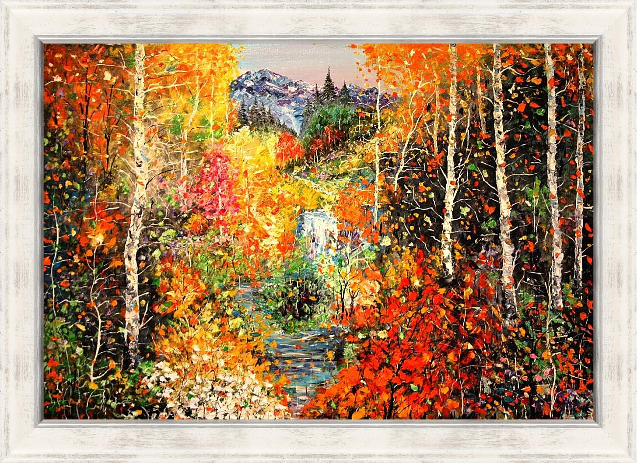 Картина в раме - Осень. Пейзаж