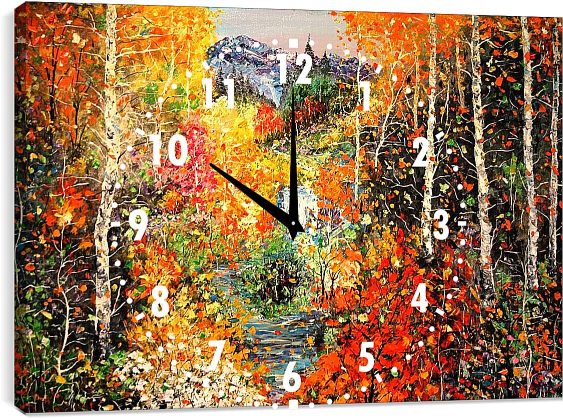 Часы картина - Осень. Пейзаж