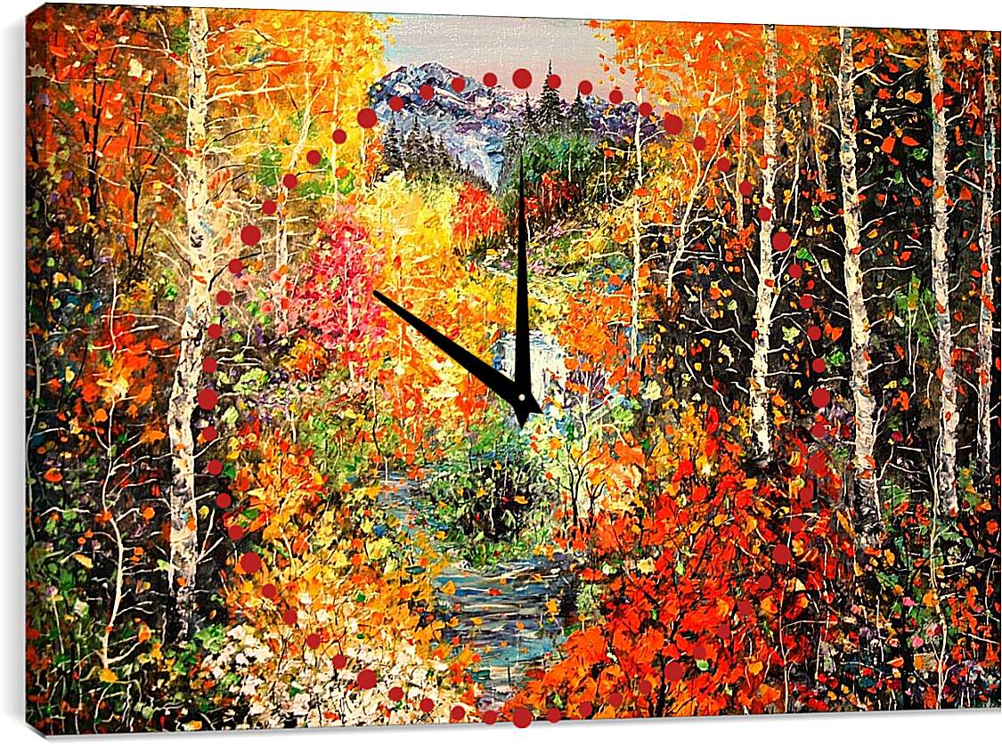 Часы картина - Осень. Пейзаж