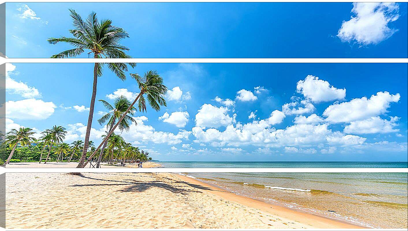 Модульная картина - Пальмы растущие на пляже