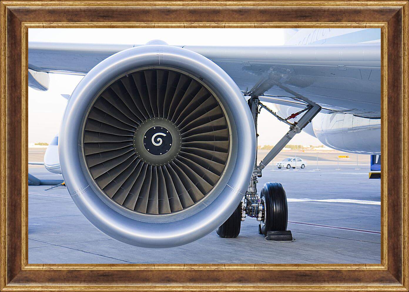 Картина в раме - Турбина самолета