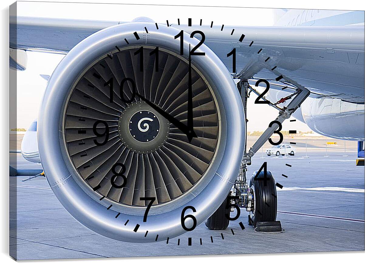 Часы картина - Турбина самолета