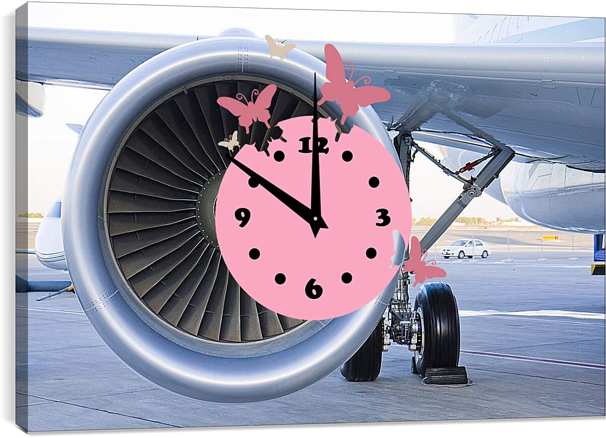 Часы картина - Турбина самолета