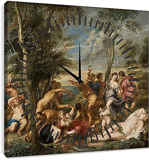 Часы картина - The Andrians. Питер Пауль Рубенс