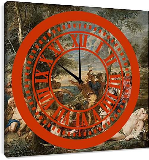 Часы картина - The Andrians. Питер Пауль Рубенс