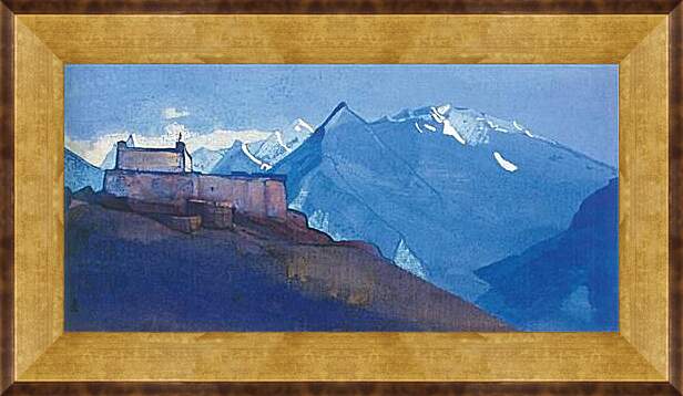 Картина в раме - Монастырь в Сиссу. Рерих Николай