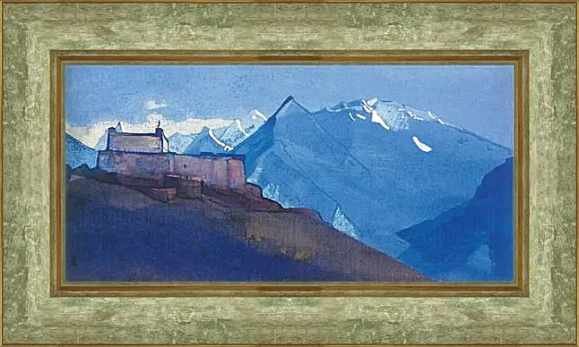 Картина в раме - Монастырь в Сиссу. Рерих Николай
