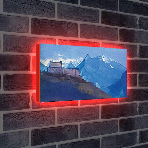 Лайтбокс световая панель - Монастырь в Сиссу. Рерих Николай