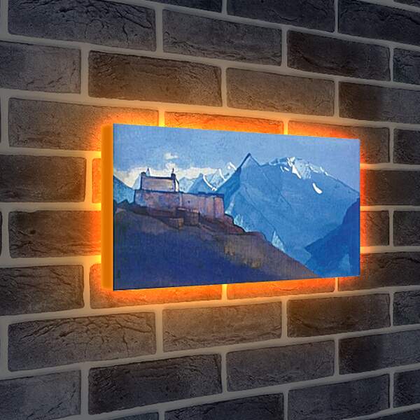 Лайтбокс световая панель - Монастырь в Сиссу. Рерих Николай