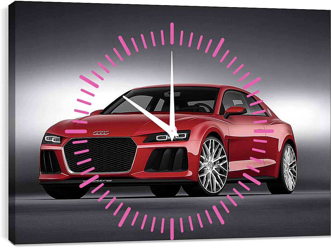Часы картина - Красная Audi