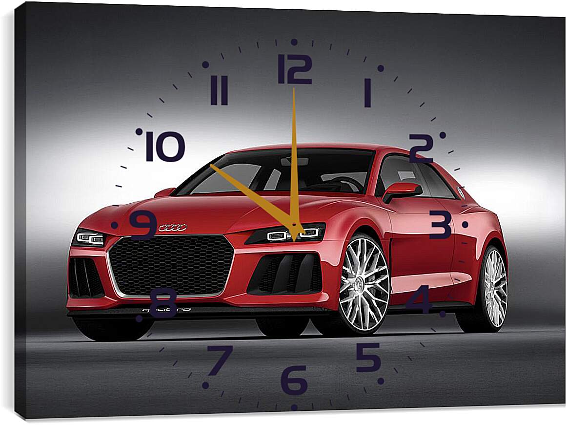 Часы картина - Красная Audi