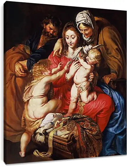 Постер и плакат - The Holy Family with St. Питер Пауль Рубенс