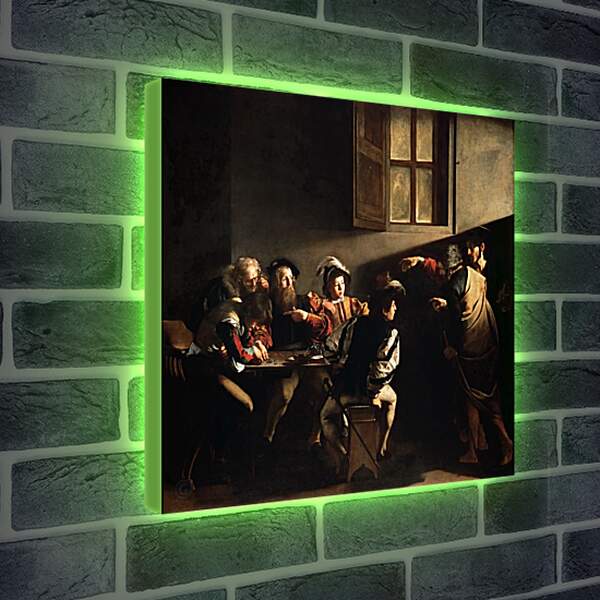 Лайтбокс световая панель - Призвание cвятого Матфея. Микеланджело Караваджо
