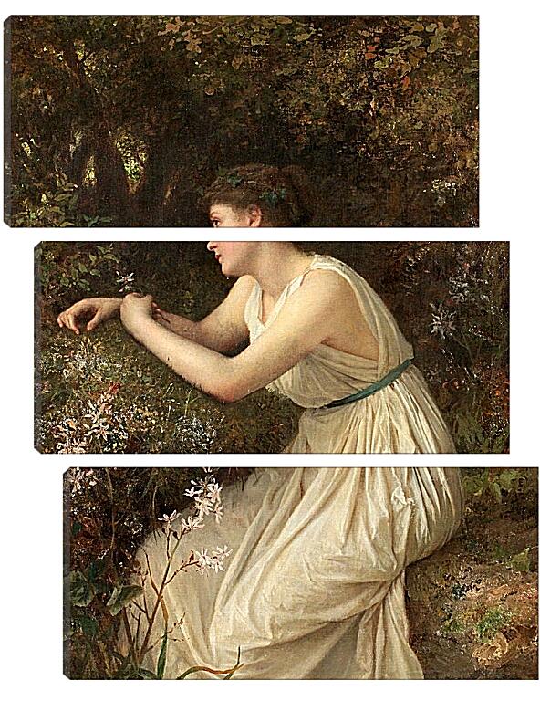 Модульная картина - Молодая женщина в лесу. Софи Жанжамбр Андерсон