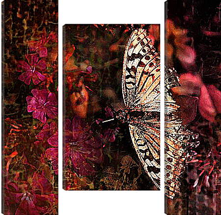 Модульная картина - Панно с бабочкой