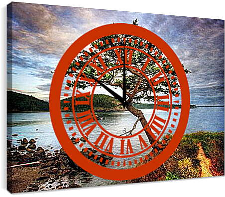 Часы картина - Островок природы