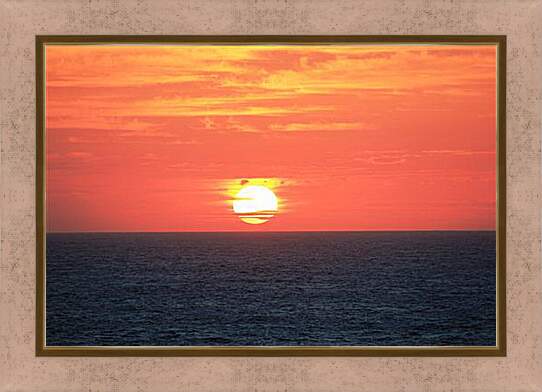 Картина в раме - Sunset In Indian Ocean - Закат в Индийском Океане