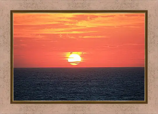 Картина в раме - Sunset In Indian Ocean - Закат в Индийском Океане