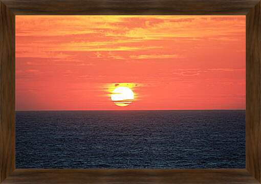 Картина в раме - Sunset In Indian Ocean - Закат в Индийском Океане