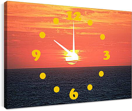 Часы картина - Sunset In Indian Ocean - Закат в Индийском Океане