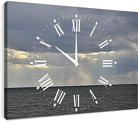 Часы картина - A Lone Sailboat - Одинокий парусник
