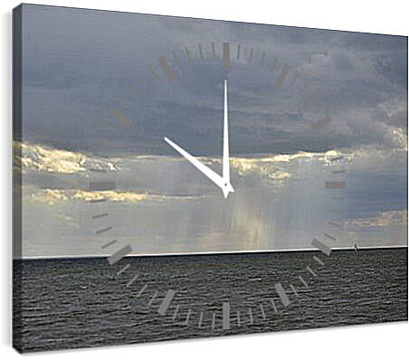 Часы картина - A Lone Sailboat - Одинокий парусник
