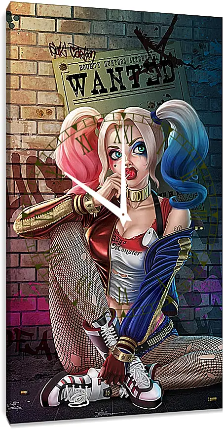 Часы картина - Харли Квинн (Harley Quinn)