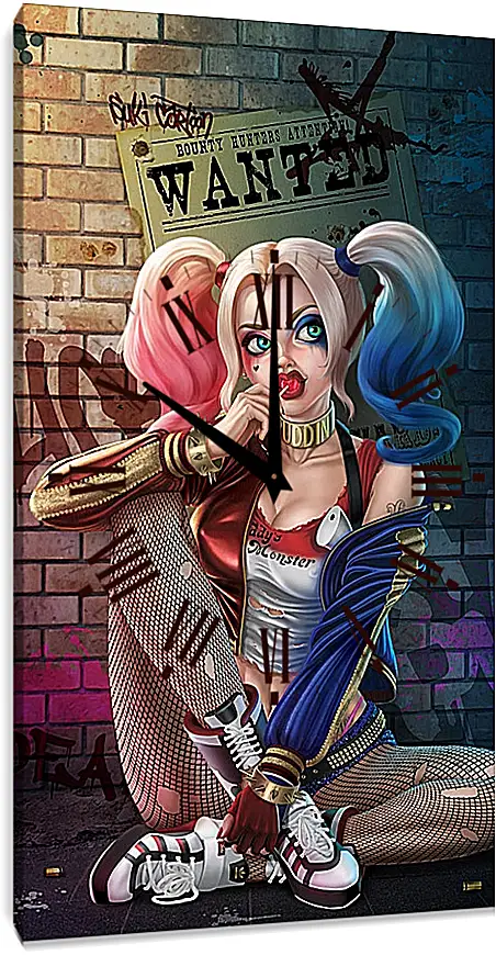 Часы картина - Харли Квинн (Harley Quinn)