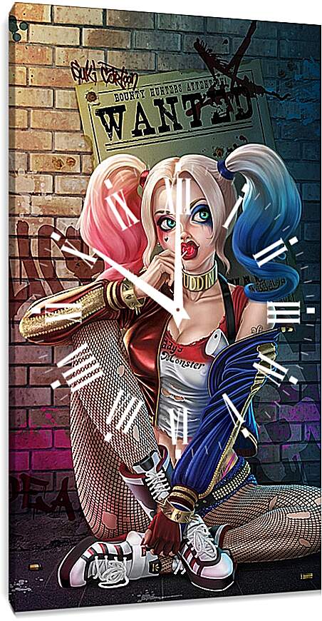 Часы картина - Харли Квинн (Harley Quinn)