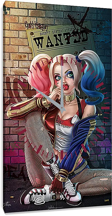 Часы картина - Харли Квинн (Harley Quinn)